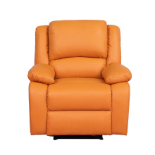 Couleur orange inclinable canapé simple en cuir bon marché